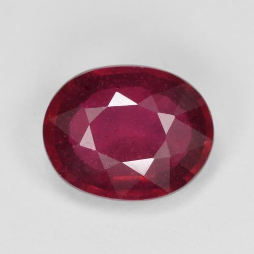 Wine Red Рубин Камень - 2.3ct Фасетный Овал (ID: 495622)