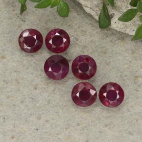 1.6ct Round Facet Pinkish Red Ruby for sale thumb image of 1.6ct Round Facet Pinkish Red Ruby (ID: 495661)