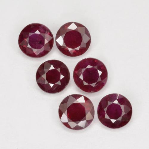 Deep Red Ruby Gem - 0.3ct Round Facet (ID: 495662)