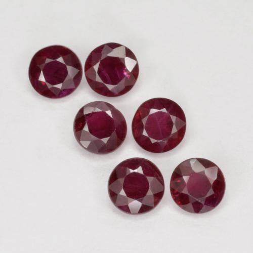 tiefrot Rubin Edelstein - 0.2ct Rund Facettenschliff (ID: 495664)