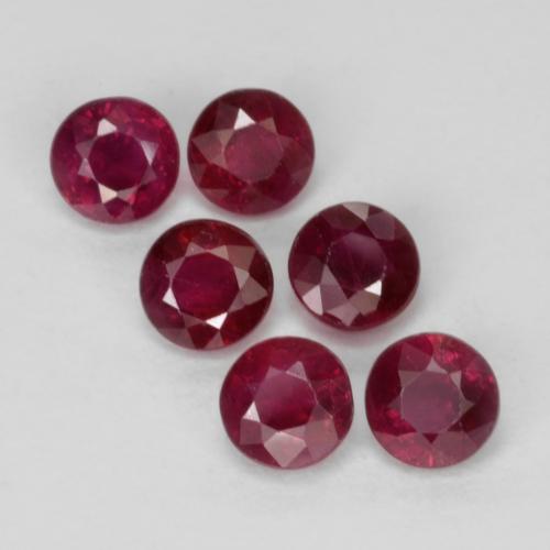 0.3ct Round Facet Pinkish Red Ruby Gem for sale 0.3ct Round Facet Pinkish Red Ruby Gem (ID: 495670)