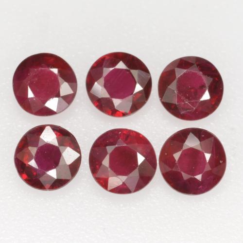 Blood Red Rubino Gem - 0.2ct Sfaccettatura rotonda (ID: 495672)