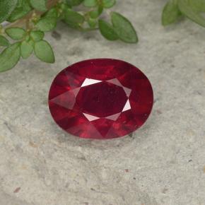 2.6ct Oval Facet Pinkish Red Ruby for sale thumb image of 2.6ct Oval Facet Pinkish Red Ruby (ID: 495808)