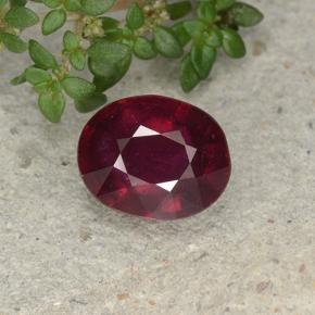 Blood Red Рубин Камень - 2.6ct Фасетный Овал (ID: 495815)