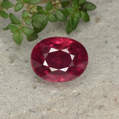 Medium Red Рубин Камень - 2.7ct Фасетный Овал (ID: 495816)