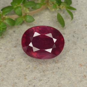 Rojo medio Rubí Gema - 1.9ct Forma ovalada (ID: 496038)