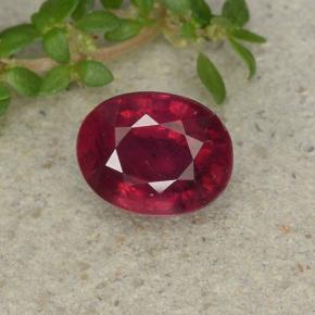 Medium Red Рубин Камень - 1.8ct Фасетный Овал (ID: 496040)