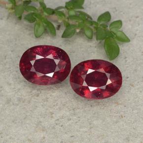 Dark Red Ruby Gem - 2ct Oval Facet (ID: 496049)