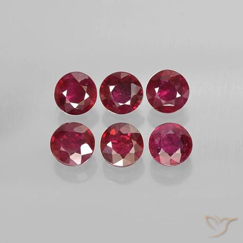 1.4 ct Round Cut Ruby, 3.6 mm From Myanmar, Photo A