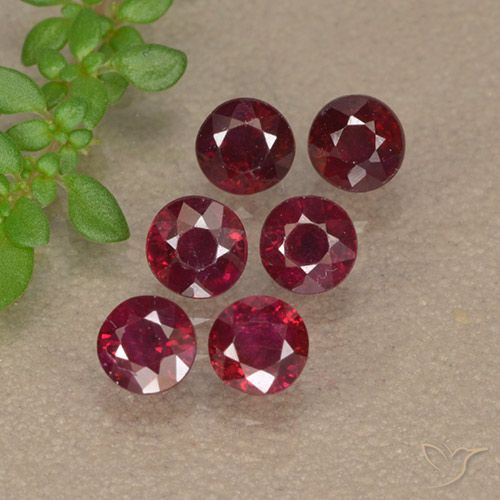 Wine Red Ruby Gem - 0.3ct Round Facet (ID: 496209)