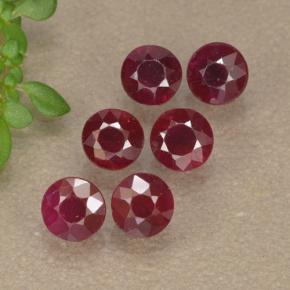 Wine Red Ruby Gem - 0.3ct Round Facet (ID: 496212)