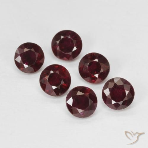 1.51 ct Round Cut Ruby, 3.3 mm From Myanmar, Photo A