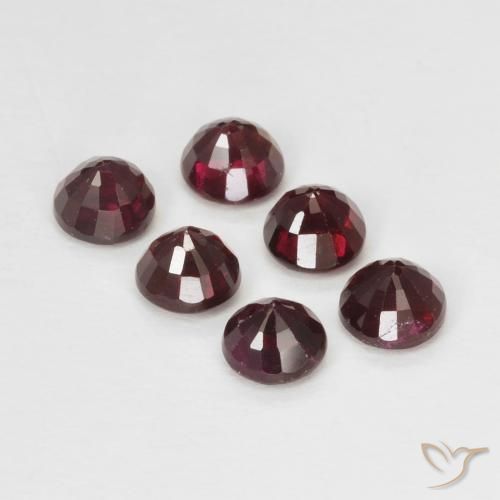 Ruby Gemstones in 3.3 mm Size for Sale, Ruby Stones in Wine Red Color