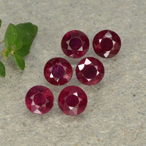 1.42 ct Round Cut Ruby, 3.4 mm From Myanmar, Photo A