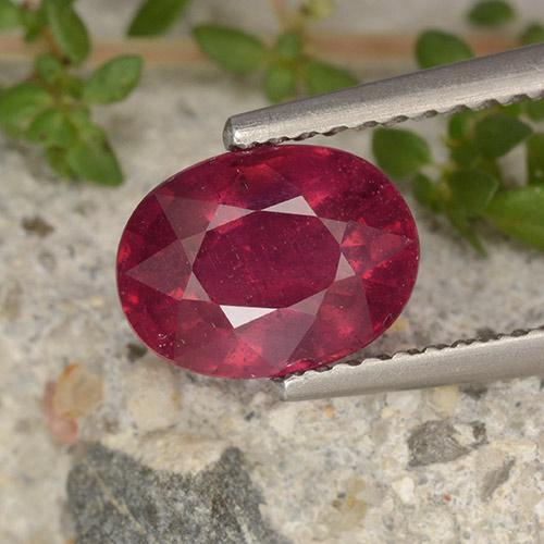 Rojo medio Rubí Gema - 2.1ct Forma ovalada (ID: 496286)