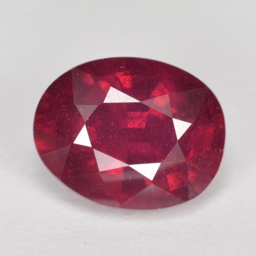 Rojo vino Rubí Gema - 2.6ct Forma ovalada (ID: 496291)