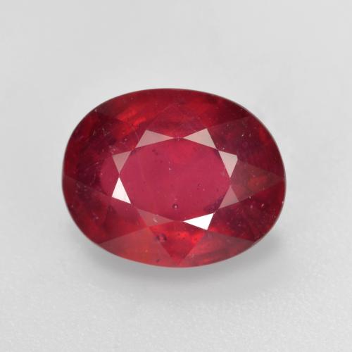 2.9ct Oval Facet Pinkish Red Ruby Gem for sale 2.9ct Oval Facet Pinkish Red Ruby Gem (ID: 496317)