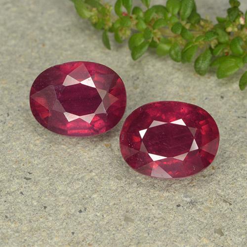 Blood Red Ruby Gem - 2.4ct Oval Facet (ID: 496349)