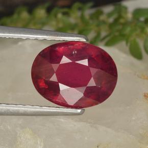 Medium Red Рубин Камень - 2.6ct Фасетный Овал (ID: 496362)