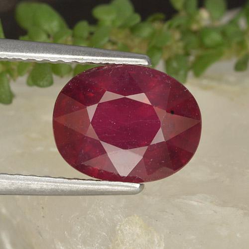 Wine Red Рубин Камень - 2.7ct Фасетный Овал (ID: 496366)