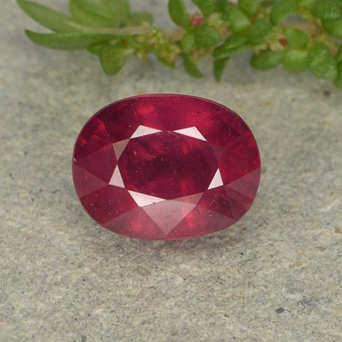Deep Reddish Pink Рубин Камень - 2ct Фасетный Овал (ID: 496372)