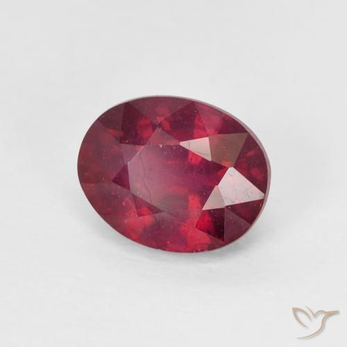 1.90 ct Red Ruby Stone, Natural Ruby in Oval Facet Shape for Sale