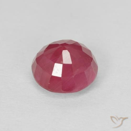 Ruby Gemstone in 5.5 mm (calibrated) Size for Sale, Ruby Stone in Reddish Pink Color
