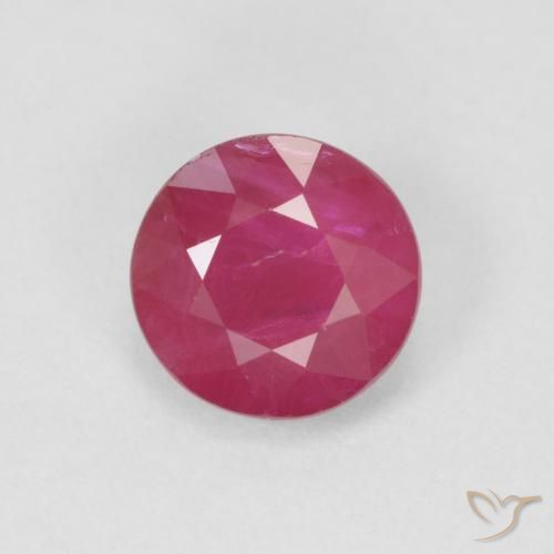 0.84ct Natural Pinkish Red Ruby, Round, VS-SI