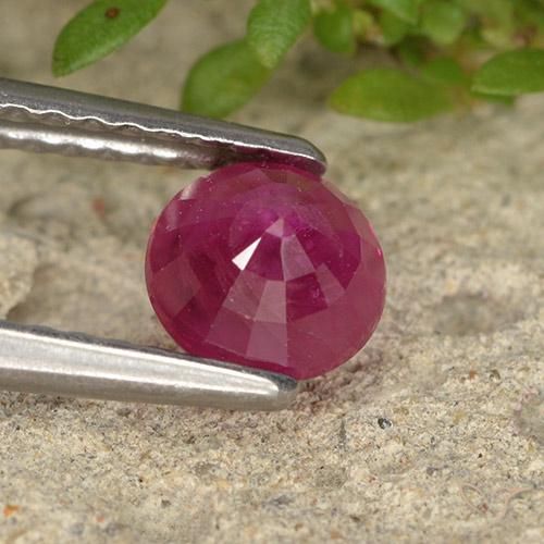 Ruby Gemstone in 5.5 mm (calibrated) Size for Sale, Ruby Stone in Medium Red Color