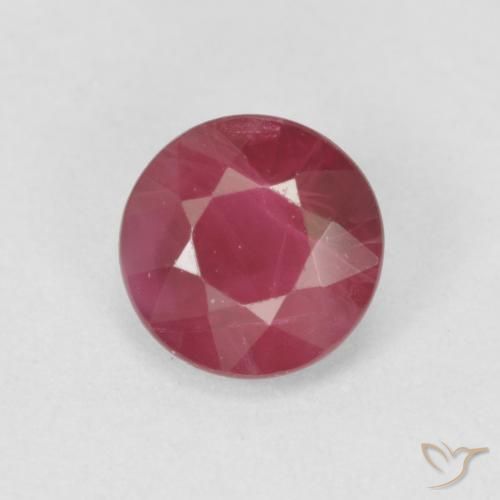 0.76ct Natural Pinkish Red Ruby, Round, VS-SI