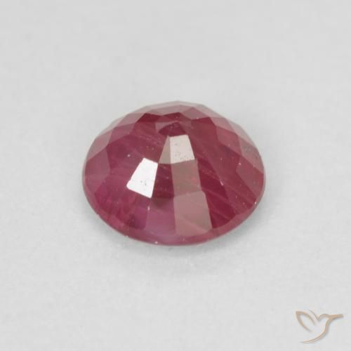 Ruby Gemstone in 5.5 mm (calibrated) Size for Sale, Ruby Stone in Pinkish Red Color