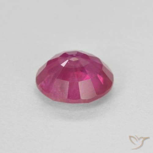 Ruby Gemstone in 5.5 mm (calibrated) Size for Sale, Ruby Stone in Reddish Pink Color