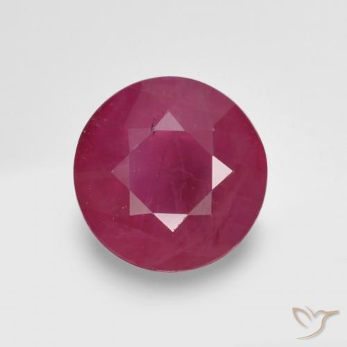 1.12ct Natural Medium Red Ruby, Round, VS-SI