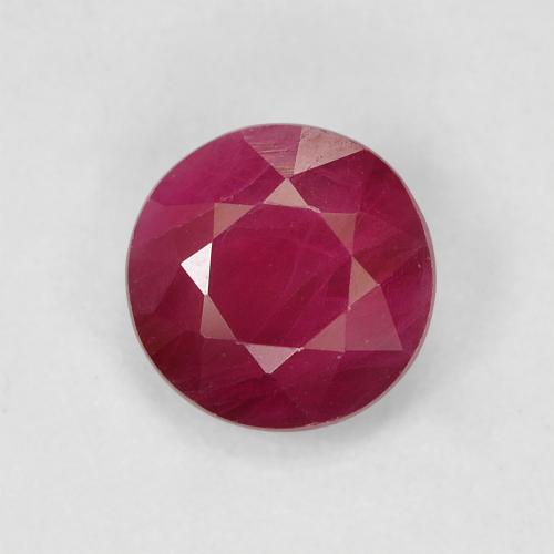 Cramoisi profond Rubis gemme - 1ct Facette ronde (ID: 496629)