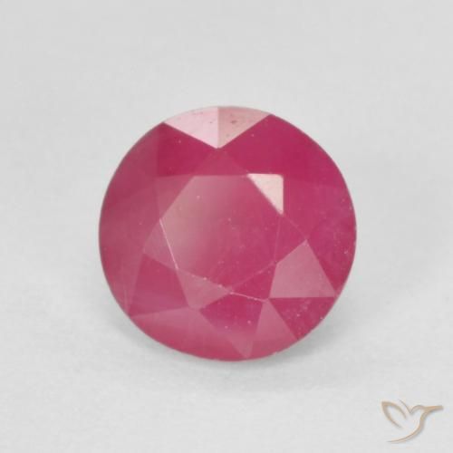 1.19 ct Red Ruby Stone, Natural Ruby in Round Facet Shape for Sale