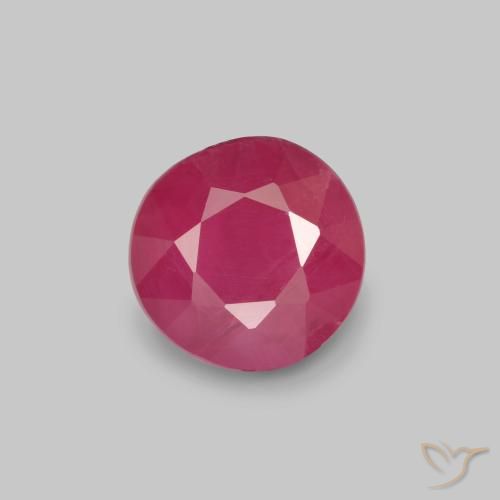 0.77ct Natural Pinkish Red Ruby, Round, VS-SI