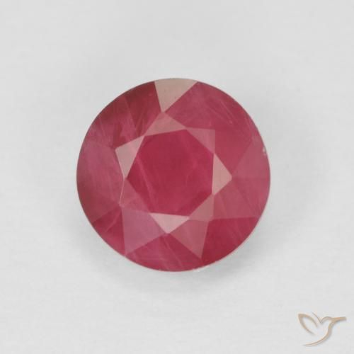 1.05ct Natural Medium Red Ruby, Round, VS-SI