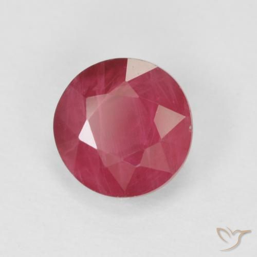 1.05 ct Red Ruby Stone, Natural Ruby in Round Facet Shape for Sale