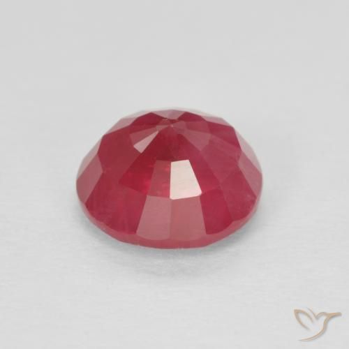 Ruby Gemstone in 6 mm (calibrated) Size for Sale, Ruby Stone in Medium Red Color