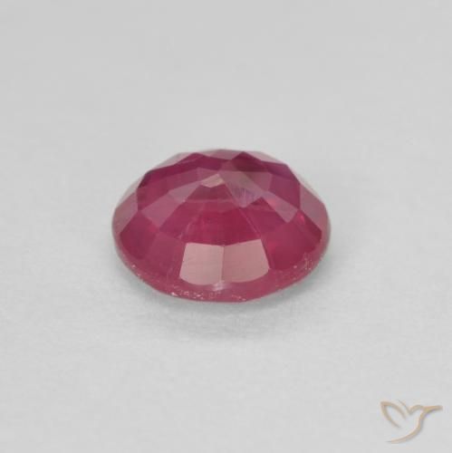 Ruby Gemstone in 5.3 mm Size for Sale, Ruby Stone in Reddish Pink Color