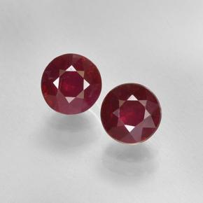 Medium Red Рубин Камень - 0.6ct Круглая Фасетная Огранка (ID: 496697)