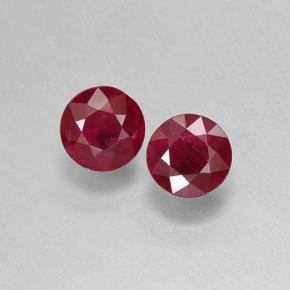 0.6ct Round Facet Pinkish Red Ruby Gem for sale 0.6ct Round Facet Pinkish Red Ruby Gem (ID: 496702)