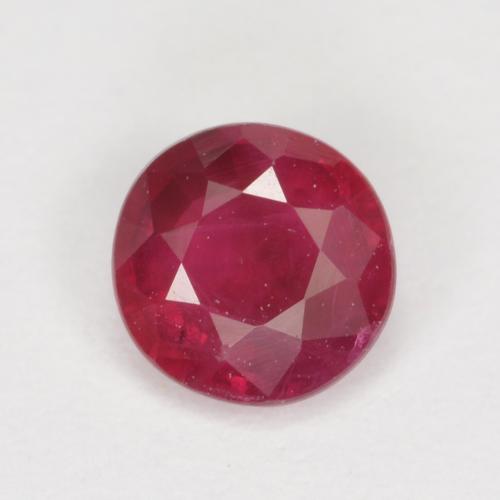 Medium Red Ruby Gem - 0.4ct Round Facet (ID: 496708)