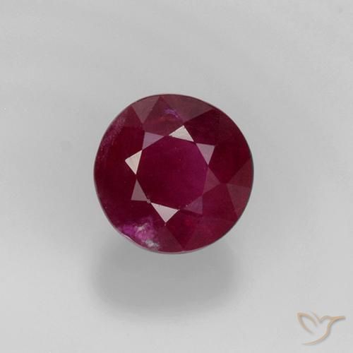 4.4mm Round Facet Red Ruby from Myanmar, Weight of 0.45ct, Natural heated gemstone in VS-SI Clarity, 1pc Ruby - the Color is Deep Red, Mohs Hardness of 9 suitable for daily wear jewelry, Symbolizes Passion and Energy, Photo A