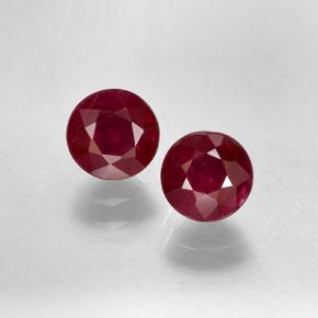 0.6ct Round Facet Pinkish Red Ruby Gem for sale 0.6ct Round Facet Pinkish Red Ruby Gem (ID: 496729)