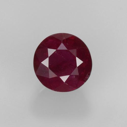 Dark Red Ruby Gem - 0.4ct Round Facet (ID: 496734)