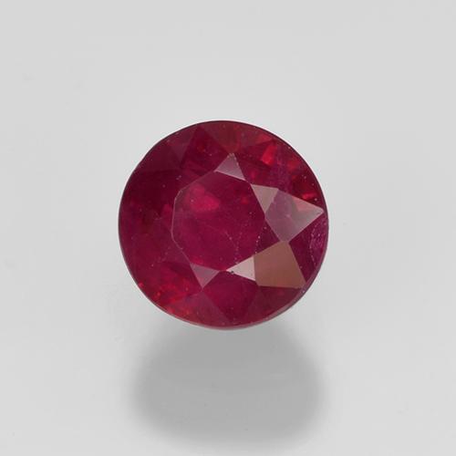 Deep Red Ruby Gem - 0.5ct Round Facet (ID: 496735)
