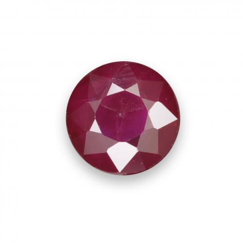 0,61 ct runder roter Rubin aus Myanmar, Größe 4,6mm, natürlicher Edelstein, VS-SI Reinheit, 1 Stück runder Rubin, Mohs-Härte von 9 Geeignet für den täglichen Gebrauch im Schmuck , Traditioneller Dezember-Geburtsstein, Photo A
