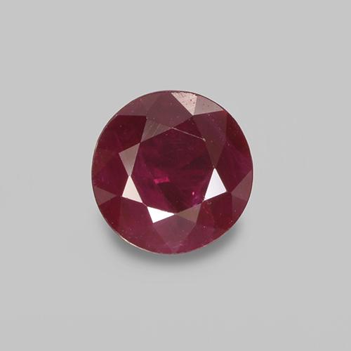 Wine Red Ruby Gem - 0.5ct Round Facet (ID: 496826)