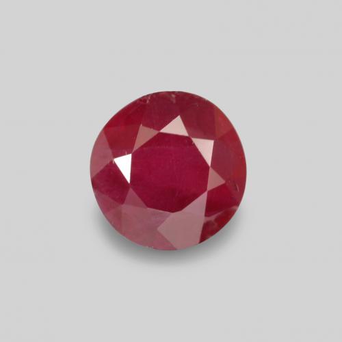 Rojo medio Rubí Gema - 0.3ct Faceta Redonda (ID: 496829)